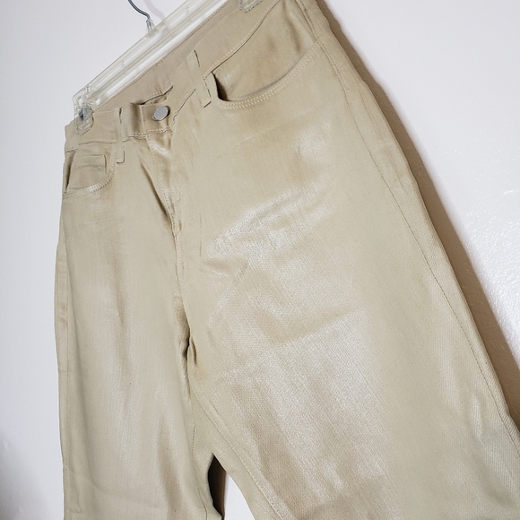 NEW L'AGENCE Sada Slim Straight Leg Cropped Jeans Khaki Trendy Luxury Summer - Picture 5 of 11
